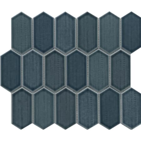 Emser Tile Omni - 10" x 12" Porcelain Mosaic Wall Tile - Glossy Tile Visual - Sold by Sheet  (0.8 SF/Sheet) Navy Glossy